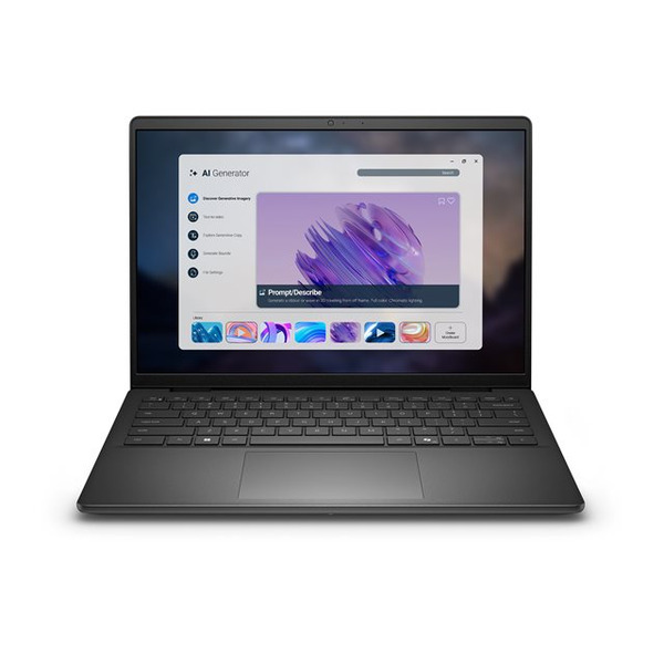 Dell Pro 14 Essentials de face, clavier et pavé tactile