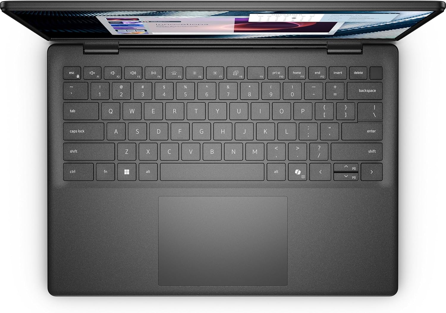 Dell Pro 14 Essentials ouvert, vu de haut